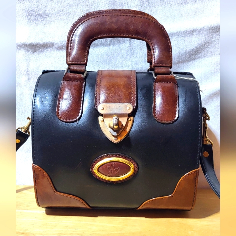 Vintage Brandon black/brown  leather purse